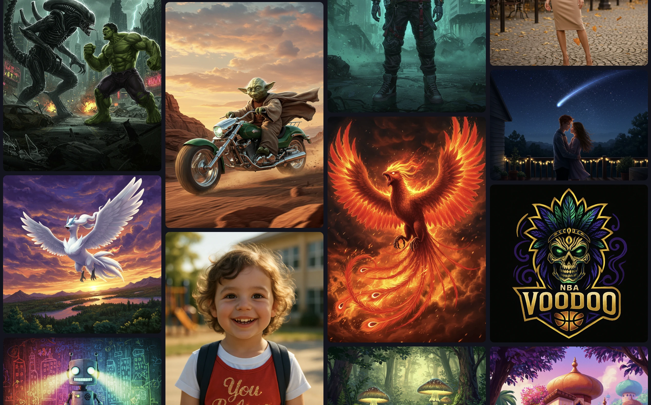 Grid of generated image variations